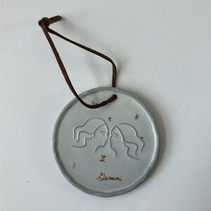 NWOT Urban Outfitters Gemini Zodiac Ceramic Tile Wall Hanging